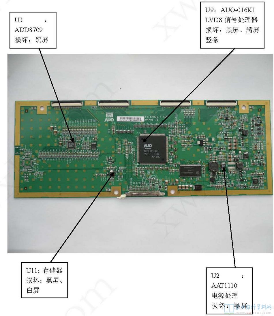 37寸AU屏驱动板维修资料（T315XW01） 第1张