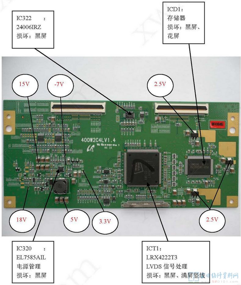 40寸三星屏驱动板维修资料（400W2C4LV1.4） 第1张