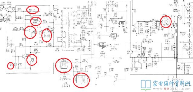 康佳P21SA390彩电开机三无故障维修 第4张