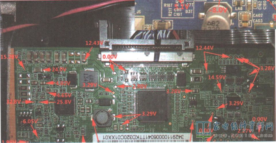 MT4601B02-1-C-2逻辑板关键点实测电压 第1张