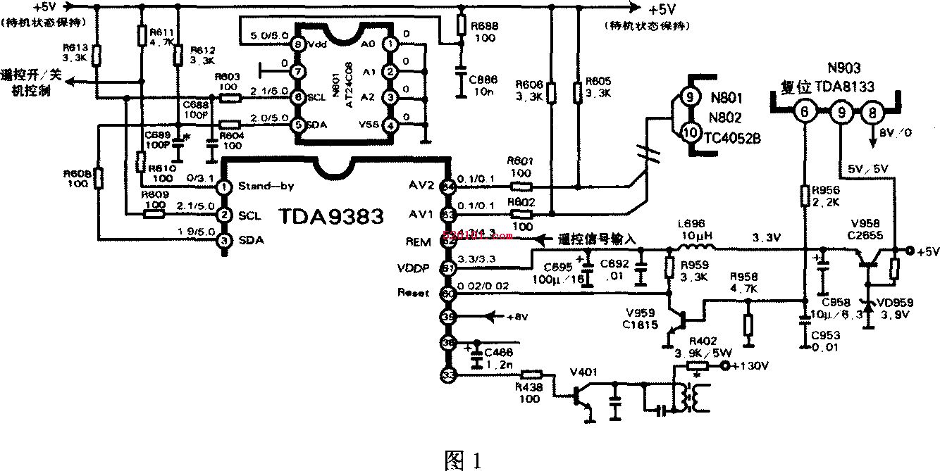 康佳T2968K彩电三无，指示灯亮 第1张