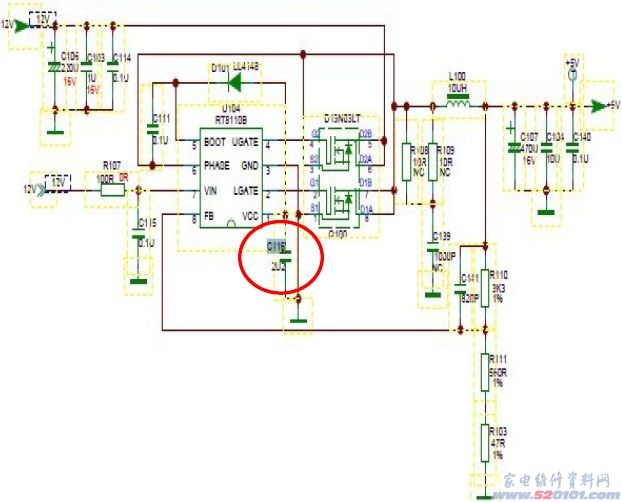 TCL C32E320B液晶（MT27C机芯）灯亮不开机（图） 第1张