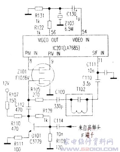 TCL 2508彩电（LA7685单片机）伴音干扰图像，即有伴音时图像出现水平线干扰 第1张